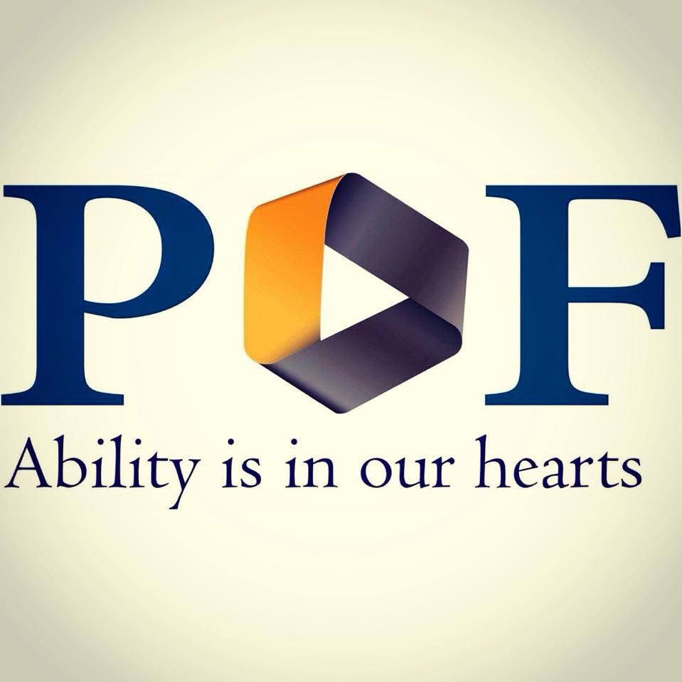 Logo of the Physically-challenged Development Foundation (PDF), reading 'PDF — Ability is in our hearts'